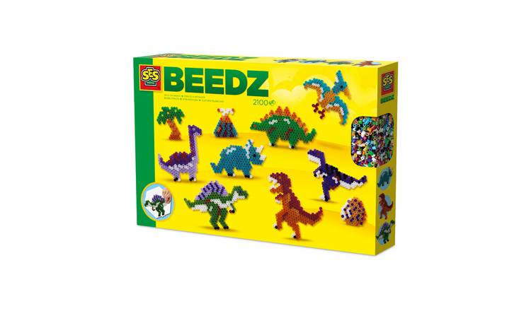 SES Creative Iron On Beads Dino World Craft Set - Age 5+