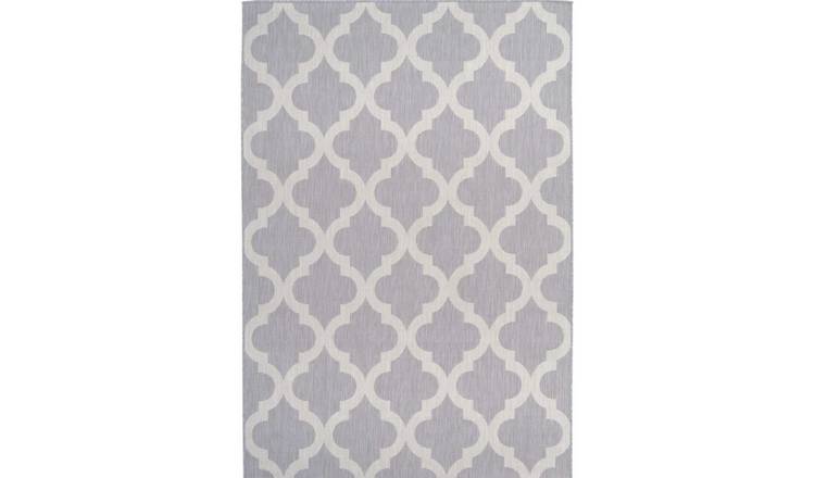 The Rugs Grey Ecology Outdoor Indoor Moroccan Patio Rug - 80 x 150cm