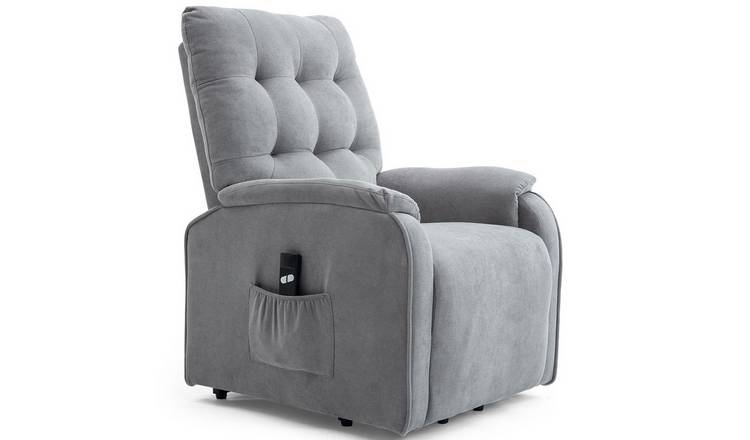 Furniture Online Charlbury Fabric Single Motor Rise Recliner Chair - Grey