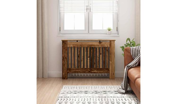Walplus Engineered Wood Radiator Cover - Old Wood - 112 x 19 x 81.5 cm