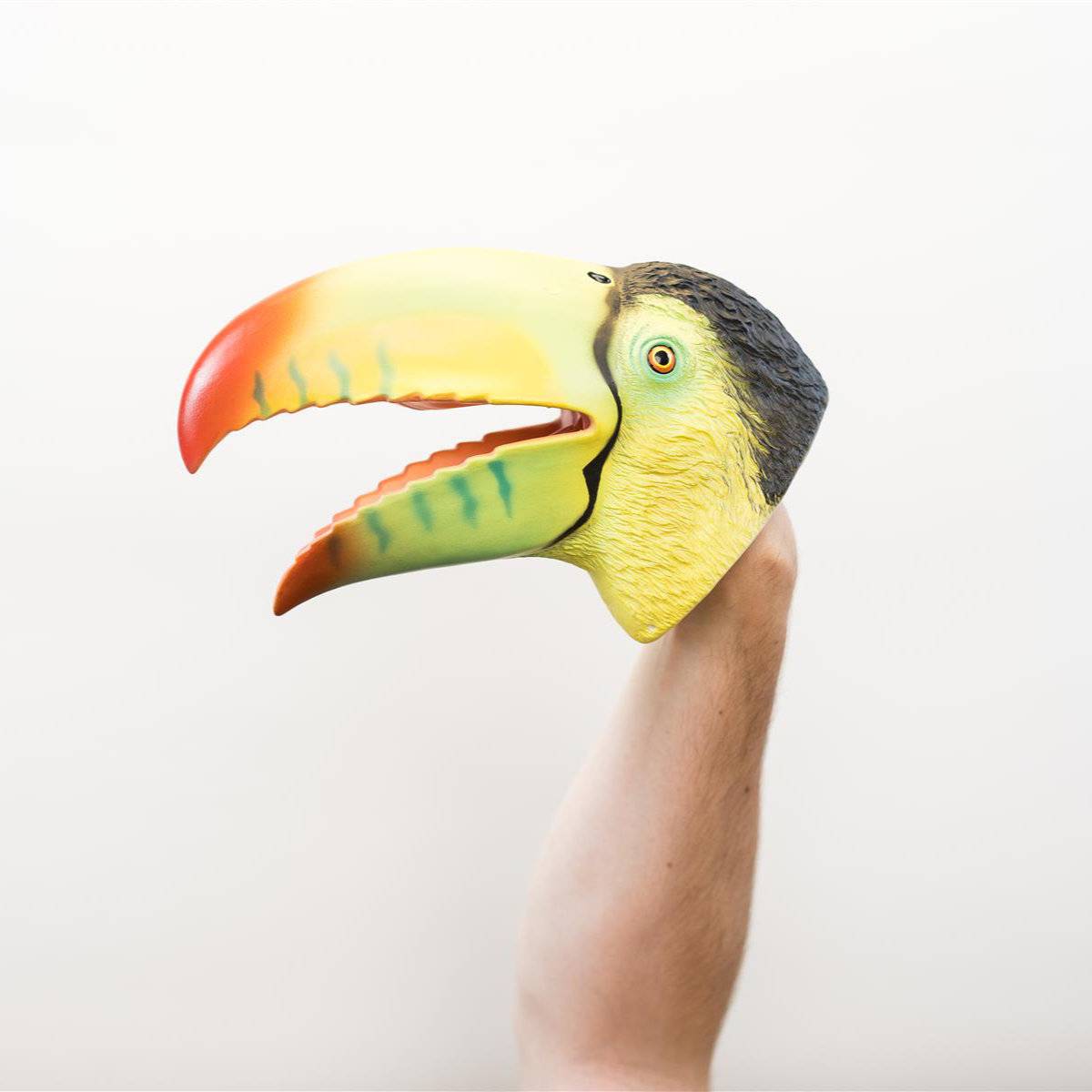 Wild Thingz Hand Puppet Soft Childrens Role Play Toy - Green Toucan - Image 1