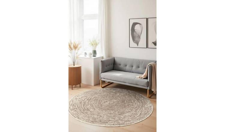 Hanse Home Beige Gloria Cavallo Abstract Round Rug - 160cm