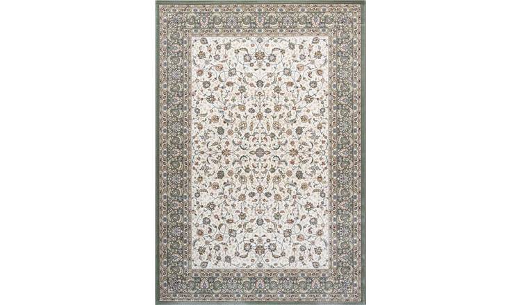 Mega Flooring Green Traditional Bordered Rug - 80 x 150cm