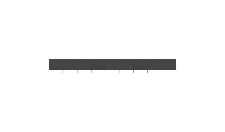 Walplus 9-Panel Non-Woven Fabric Wind Screen - Anthracite - 1200 x 160 cm