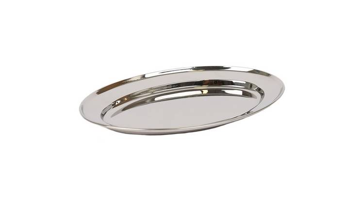 Argon Tableware Oval Stainless Steel Serving Platter