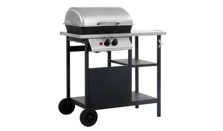 Walplus Gas BBQ Grill with 3-layer Side - Black and Silver - 92 x 53 x 96 cm