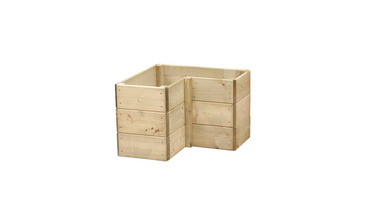 Greena Corner Wooden Raised Bed - 60 x 60cm, 45cm High