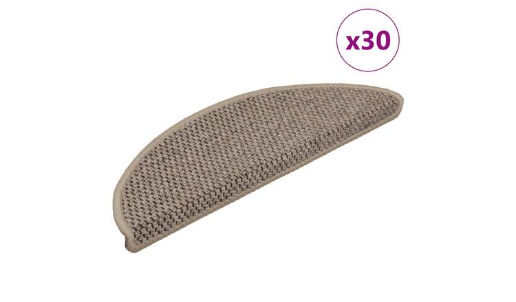 Walplus Pack of 30 Self-Adhesive Stair Mats - Dark Beige - 56 x 17 cm