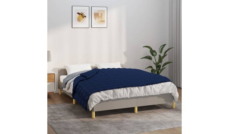 Walplus 6 kg Cotton Weighted Blanket - Blue - 140 x 200 cm