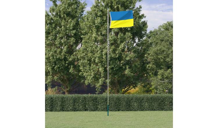 Walplus Ukraine Flag with Brass Grommets - Blue and Yellow - 90 x 150 cm