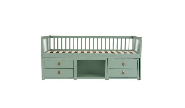 Noa & Nani Lottie Day Bed With Underbed Storage Drawers - Forest Green