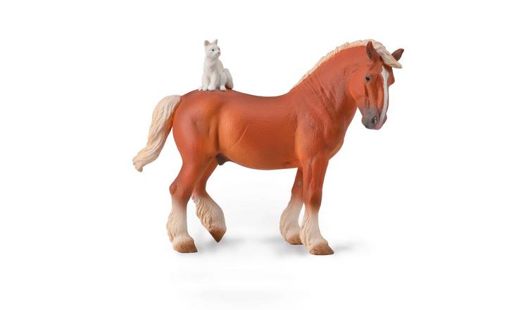 CollectA Draft Horse with Cat - 3 Years +