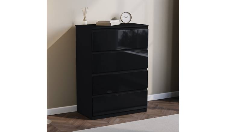 Vida Designs Glinton 4 Drawer Chest  - Black