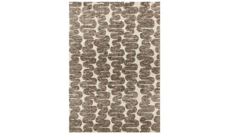 Mega Flooring Brown Modern Abstract Rug - 120 x 170cm