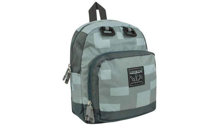 Minecraft Resistance Themed Badges Kids Boys Mini Backpack - Grey
