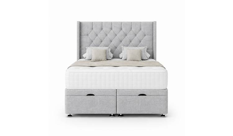 Comfy Deluxe Duke 3ft Single End Lift Ottoman Bed Set - Silver