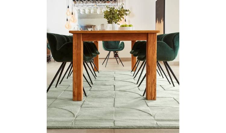 Mega Flooring Green Handmade Geometric Rug - 120 x 170cm