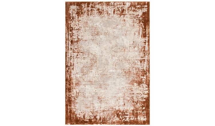 Mega Flooring Orange Modern Abstract Rug - 120 x 170cm