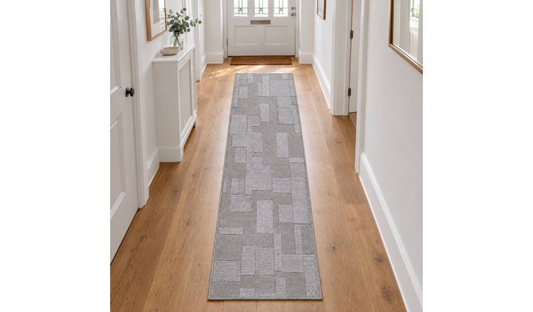 Villeroy & Boch Grey 1906 Wilhelmine Wool Runner Rug - 80 x 250cm