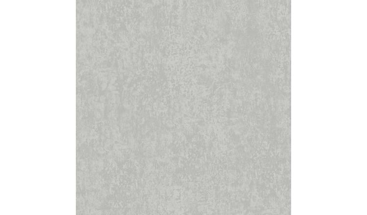 Grandeco Mikaya Plaster Plain Blown Vinyl Wallpaper - Dove Grey
