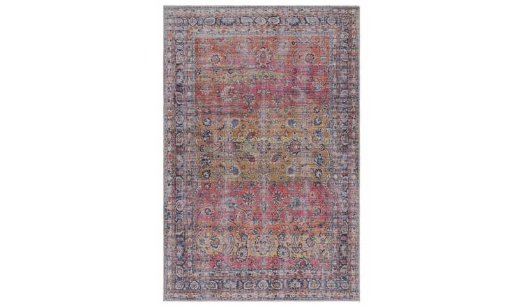 Mega Flooring Red Traditional Abstract Rug - 120 x 170cm