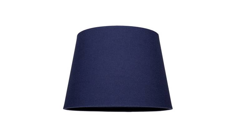 Happy Homewares Midnight Blue Linen Drum Lampshade - 20cm