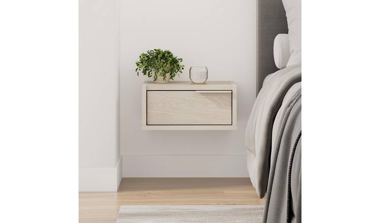 Decortie Eco Particleboard Wall-Mounted Bedside Shelf - Sand