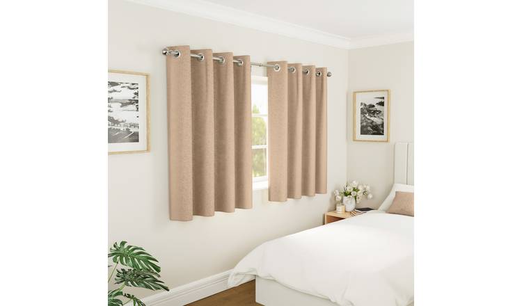 Enhanced Living Sydney Thermal Eyelet Curtains - 117 x 137cm - Latte