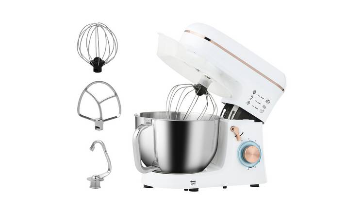 HOMCOM 5L Stand Mixer with Stainless Steel Bowl – White