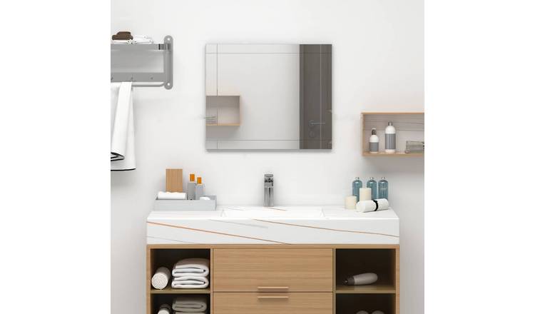 Walplus Glass Wall Mirror - Silver - 60 x 50 cm