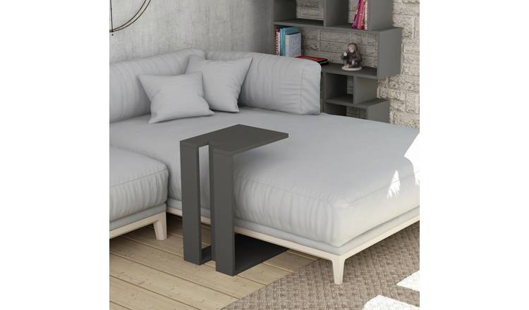 Decortie Muju Melamine Coated Particleboard Side Table - Anthracite