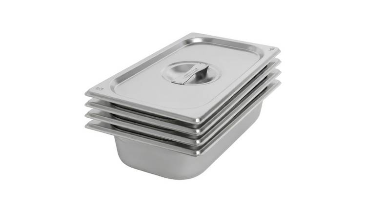 Argon Tableware Gastronorm Containers with Lids 1/3 - 2.25L - Set of 4