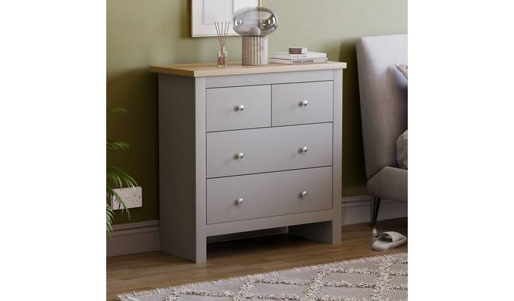 Vida Designs Arlington 2+2 Drawer Chest - Grey