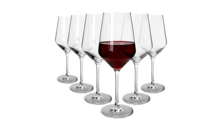 Argon Tableware Soho Crystal Red Wine Glasses -  Pack of 6 - 520ml
