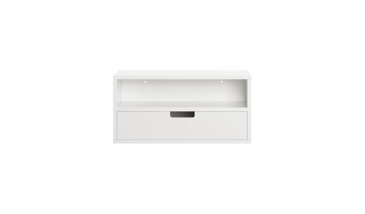 SoBuy 1 Drawer 1 Tier Nightstand - White