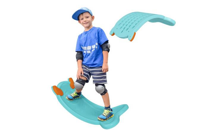 AIYAPLAY Toddler Curved Wobble Seesaw Balance Board - Light Blue