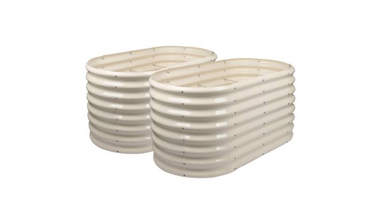 Harbour Housewares Rounded Raised Garden Beds - Pack of 2