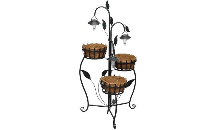 Walplus Cast Iron Garden Planter - Brown and Black - 47 x 48 x 109 cm