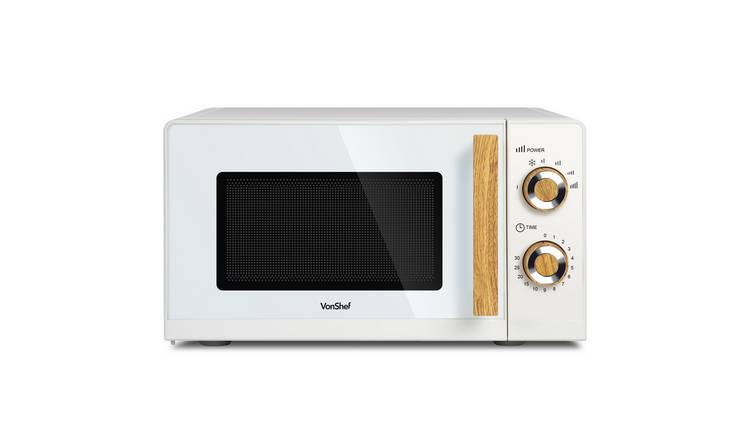 VonShef Fika 20L Microwave - Cream & Wood