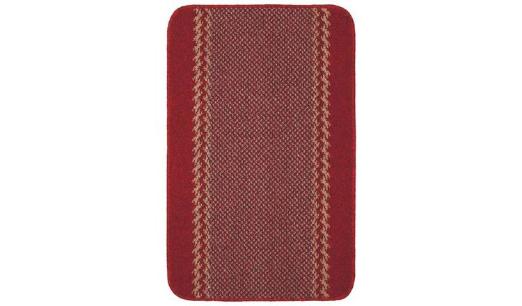 The Rugs Red Bordered Runner Rug - 67 x 180cm