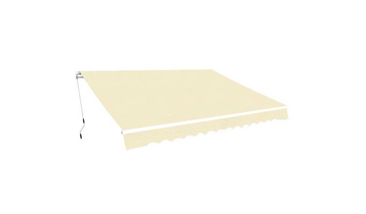 Walplus Polyester Awning - Cream - 400 x 300 cm