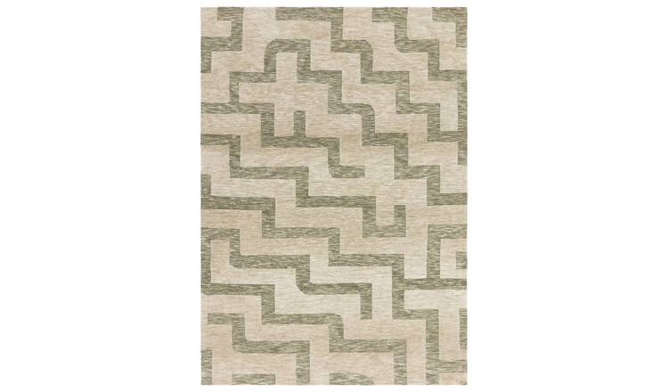 Mega Flooring White Modern Abstract Rug - 120 x 170cm
