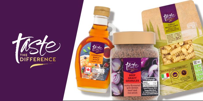 Discover our Taste The Difference range for your food cupboard essentials.