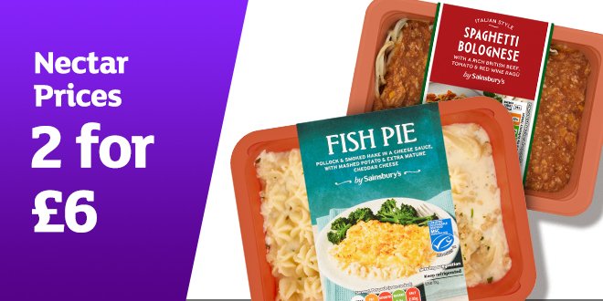 2 ready meals for £6.