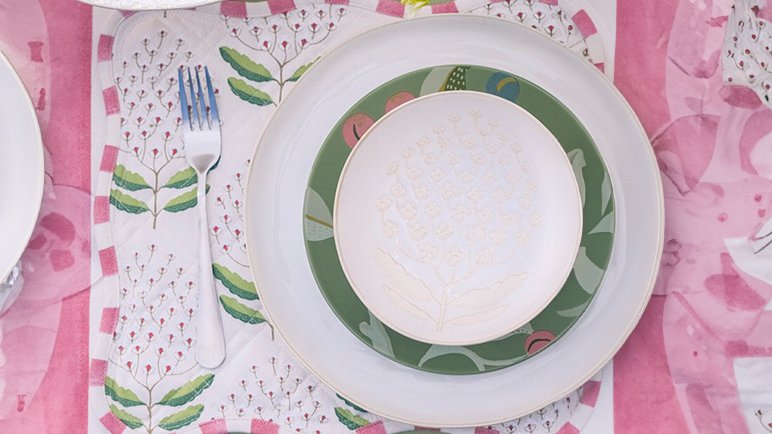 Habitat x Sanderson & National Trust Bellis Placemats. 