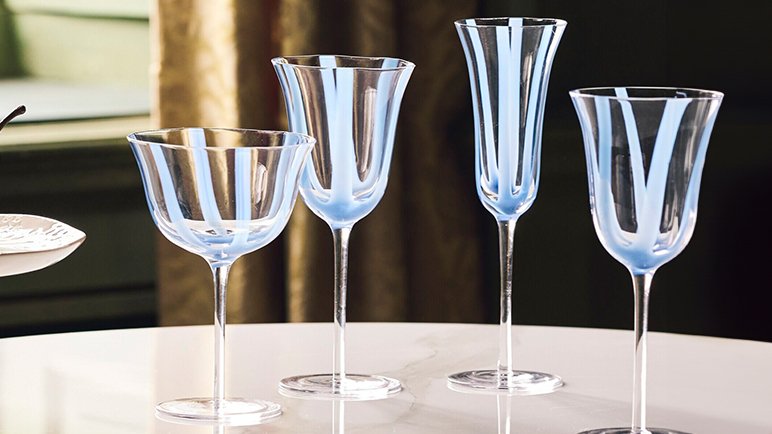 Habitat x Sanderson & National Trust Wine Glasses.