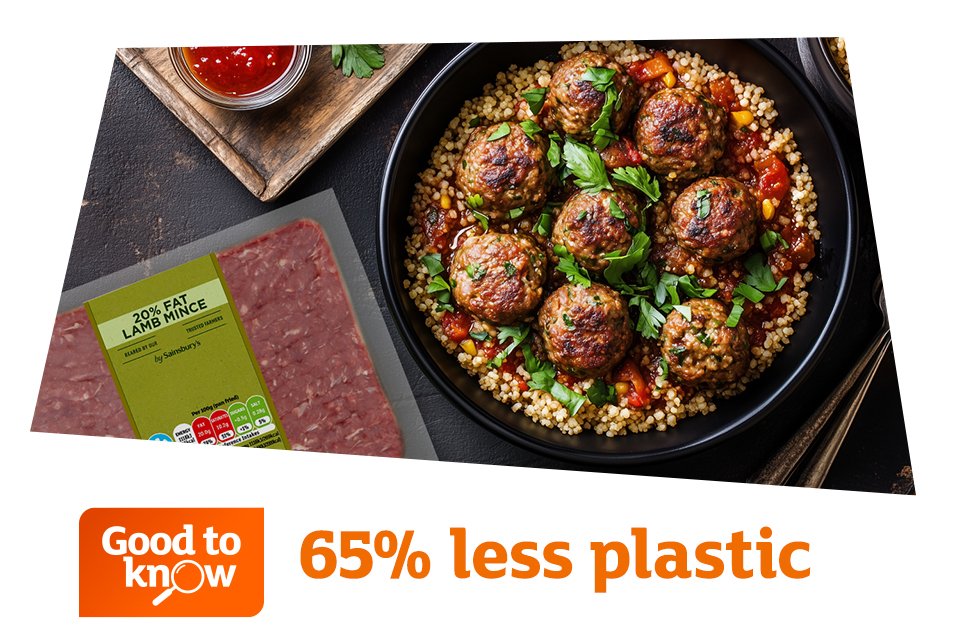 65% less plastic.