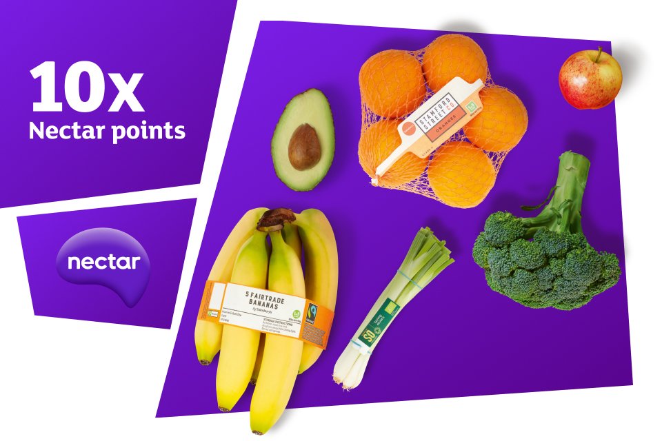 10x Nectar points on all fresh fruit & veg.