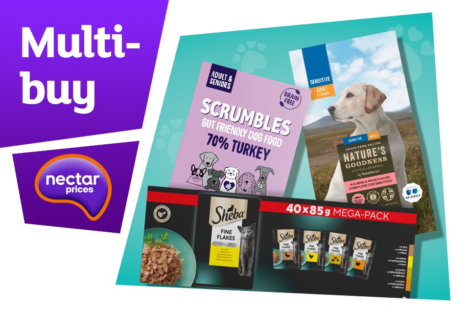 Multibuy deals on pet favourites.