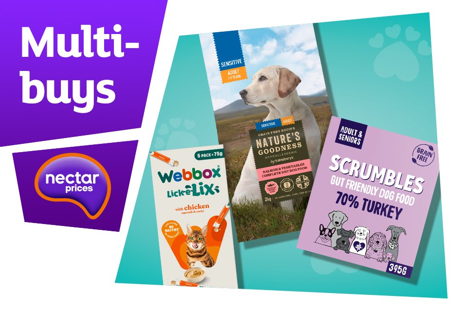 Multibuy deals on pet favourites.